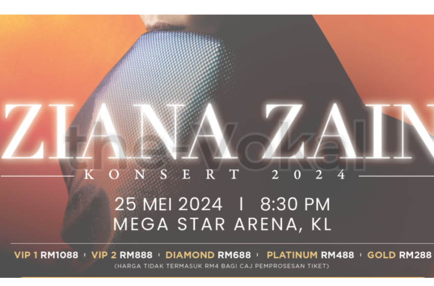  Peminat Mula Buru Tiket – Ziana Zain Konsert 2024 Kembali Selepas 22 Tahun