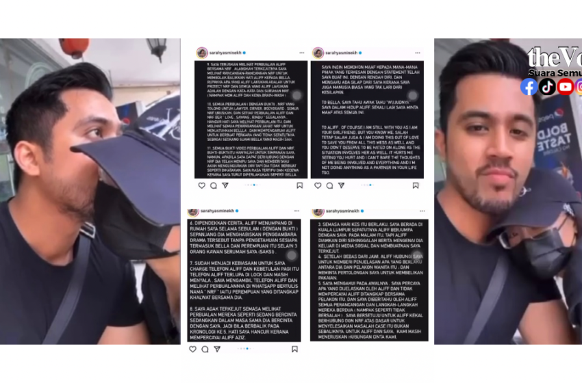  Kekasih Terbaharu Aliff Aziz – Sarah Yasmine Dedah Bercinta, Kongsi Video Bercium